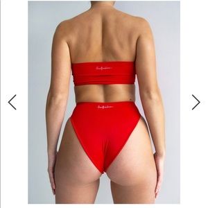Aubrey II bottoms in Red. Size: L